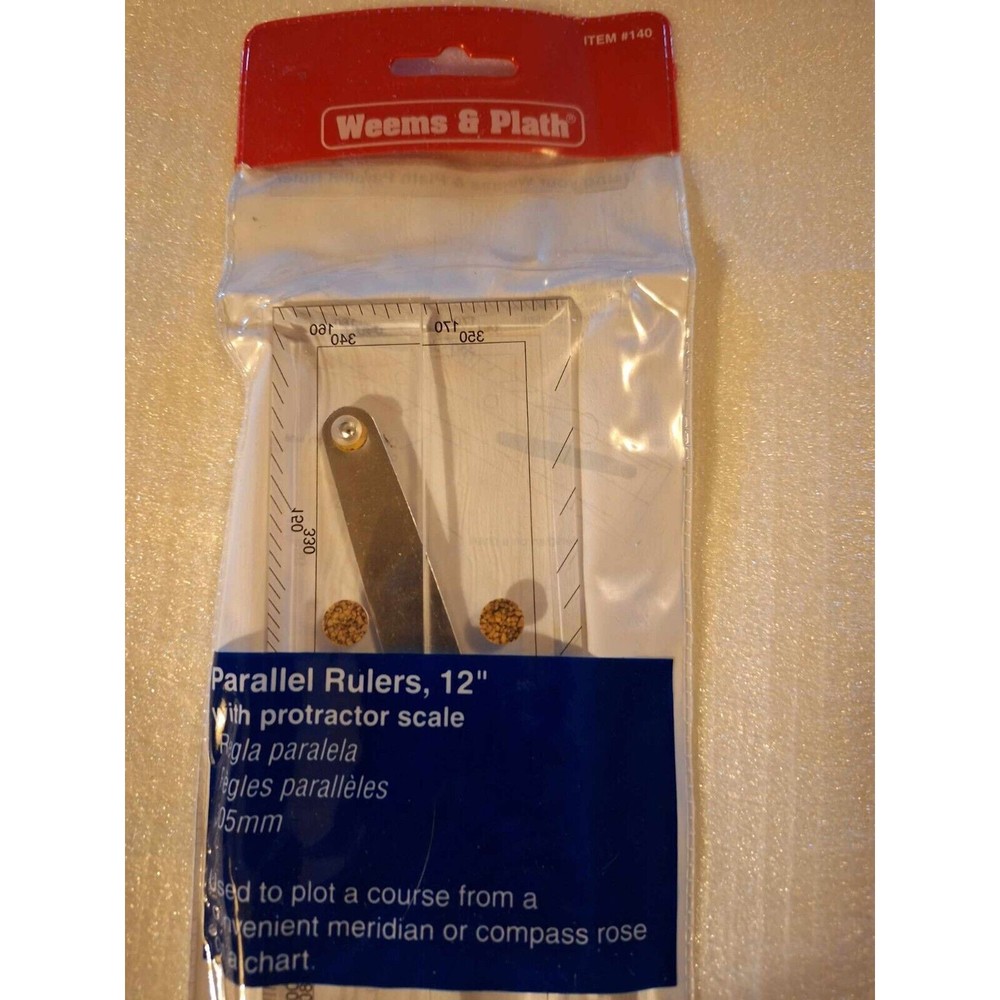 WEEMS & PLATH 12" Parallel Ruler #140 with Brushed Aluminum Arms